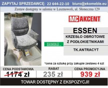 MC AKCENT - KRZESŁO ESSEN Z PODŁOKIETNIKAMI, ANTRACYT